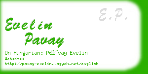 evelin pavay business card